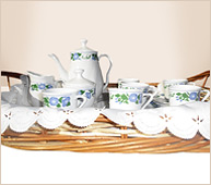 Juego de café de porcelana
