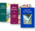Set de tres grandes libros.
