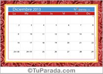 Calendario diciembre 2013