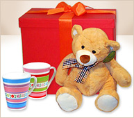 Set de Oso con tazas decoradas.