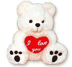 Oso blanco Mediano: I love you