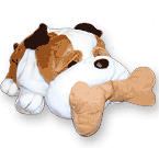 Bulldog con hueso.