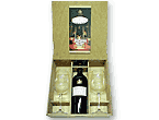 Estuche con vino Salentein y copas.