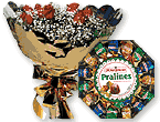Gran ramo de rosas importadas y pralines.