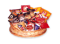 Canasta salada y dulce.