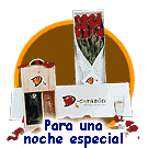 Champagne, doce rosas y bombones.