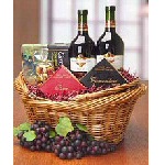 Canasta Vino tinto y queso.