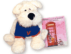Set de perro y tarjeta.