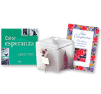Set de vela, libro y tarjeta.
