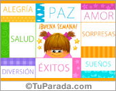 Tarjeta de buena semana