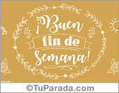 Saludos de buen fin de semana