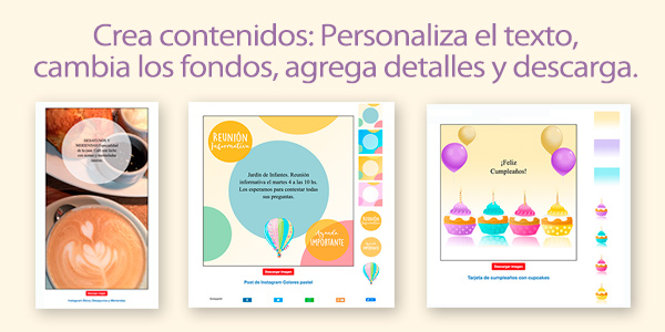 Plantillas para personalizar y descargar