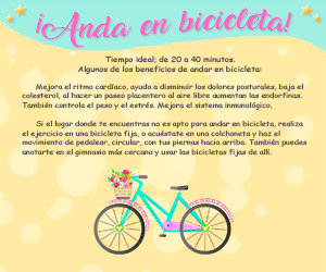 Anda en bicicleta