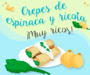 Crepes de espinaca y ricotta