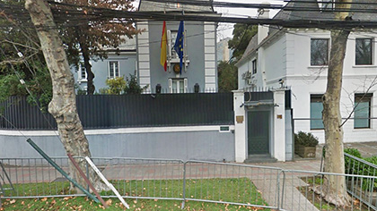 Tarjeta de Embajadas en Chile