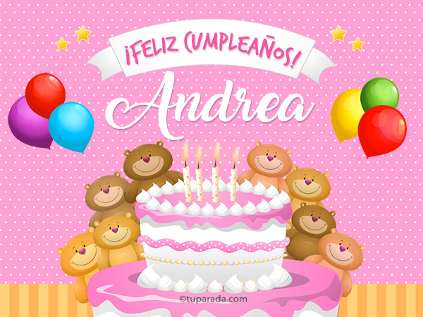 Enviar tarjeta postal Cumpleaños de Andrea