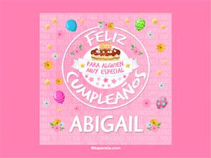 Tarjeta de cumpleaños Abigail