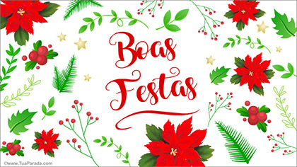 Tarjeta de Boas festas