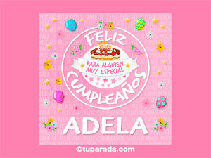 Tarjeta de cumpleaños Adela