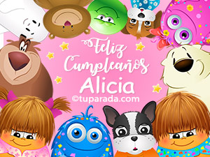 Feliz cumpleaños Alicia