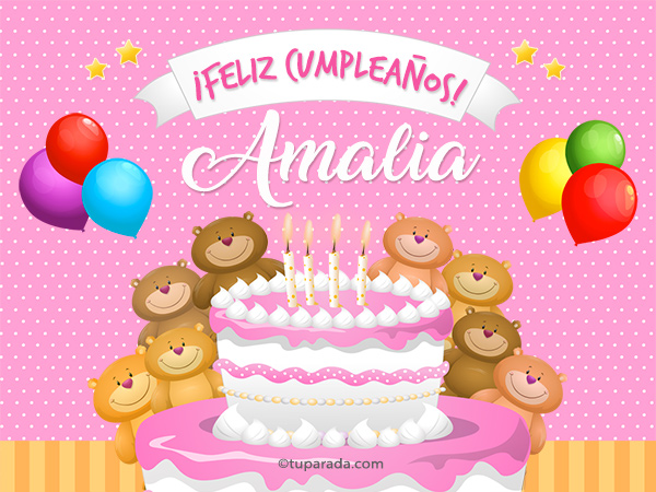 Cumpleaños de Amalia - Amalia, tarjetas