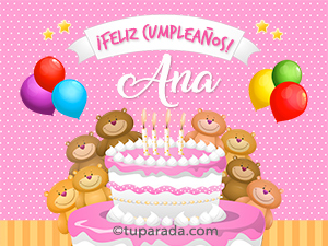 Tarjeta - Cumpleaños de Ana