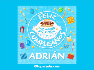 Tarjeta de cumpleaños Adrián