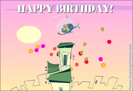 Ecard - Happy birthday from the air