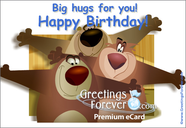 Ecard - Big hugs for you!