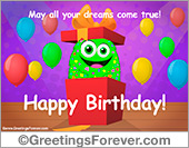 Birthday gift ecard