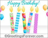 Colorful birthday candles for you