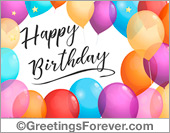 Happy birthday with balloons