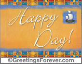 Happy day with a little ship