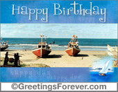 Happy birthday with boats