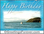 Happy birthday in the sea