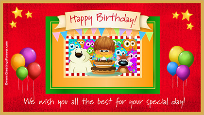 Birthday ecard: Best wishes!