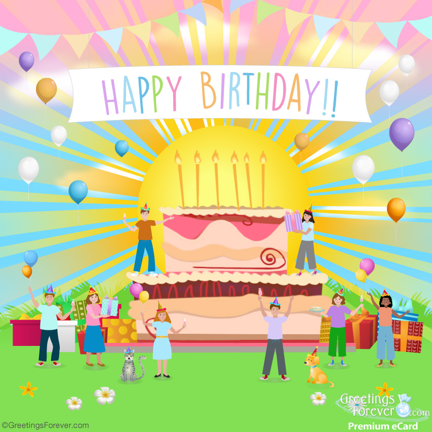 Animated Birthday card with sun!