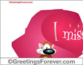 I miss you ecard