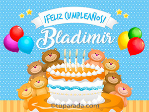 Tarjeta - Cumpleaños de Bladimir