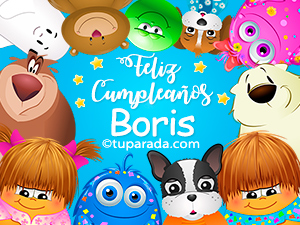 Tarjeta - Feliz cumpleaños Boris