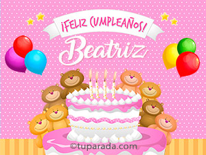 Tarjeta - Cumpleaños de Beatriz