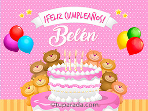 Tarjeta - Cumpleaños de Belén