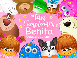 Tarjeta - Feliz cumpleaños Benita