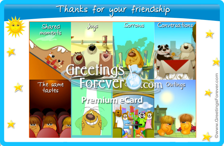 Interactive friendship ecard
