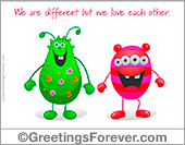A friendship ecard