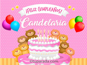 Tarjeta - Cumpleaños de Candelaria