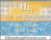 Hope to hear from you.