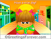 Have a nice day colorful ecard