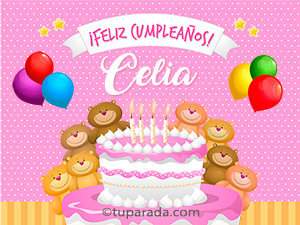 Tarjeta - Cumpleaños de Celia