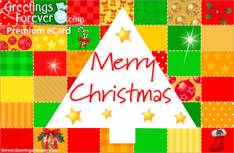 Ecard - Merry Christmas with lots of colors